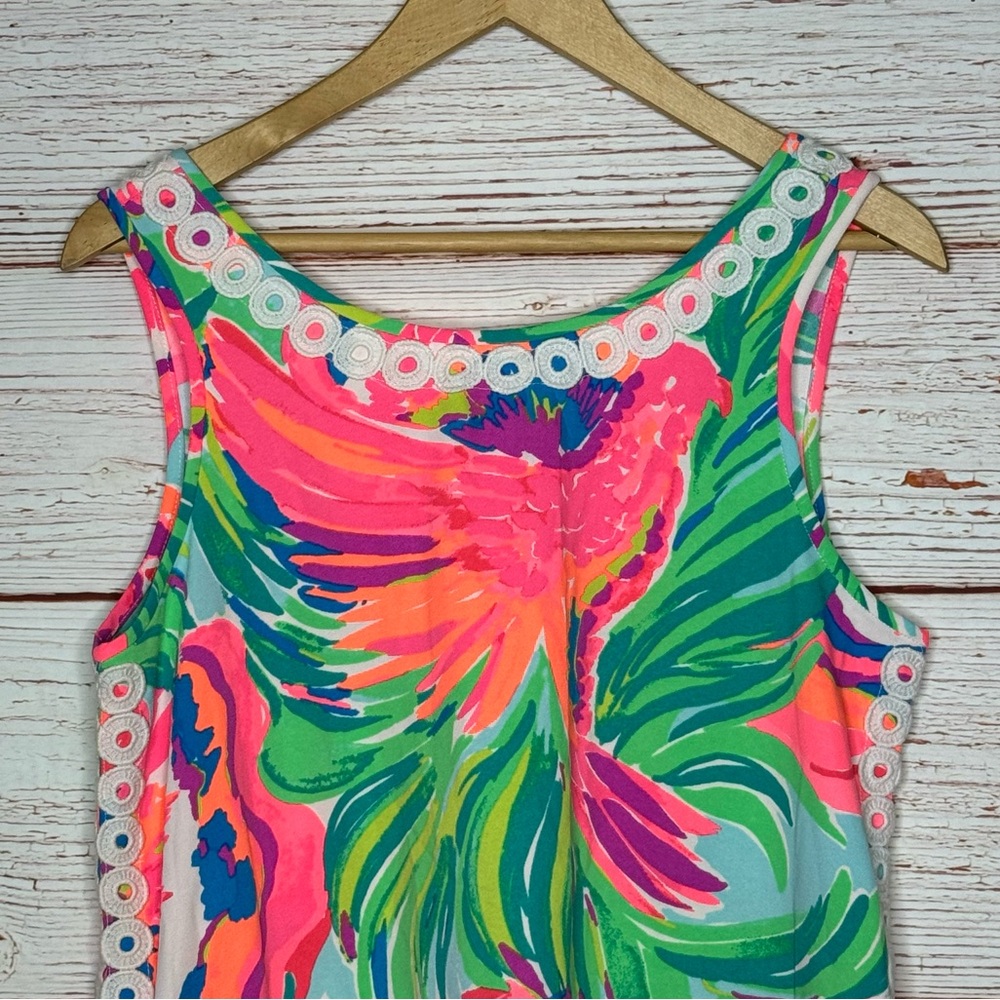 Lilly Pulitzer Stella Shift Dress in Serene Blue Paradise Bound Sz 6 - Picture 7 of 16